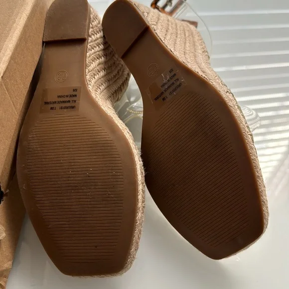 Steve Madden URI clear espadrille sandals ~ size 7.5 - Picture 4 of 4